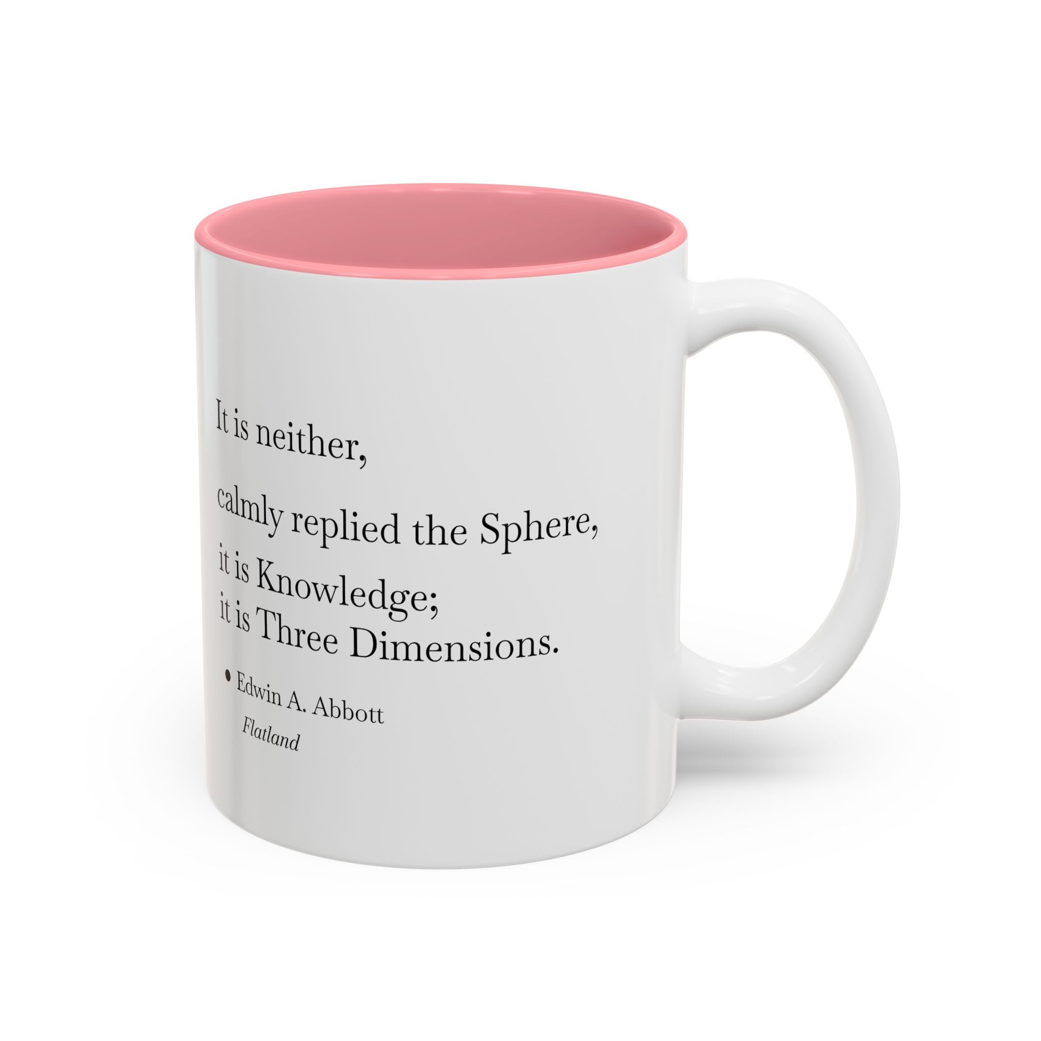 'Flatland' Quote Two-Tone Accent Coffee Mug