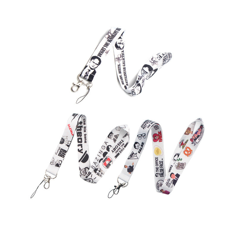 Ulticolor ID Card Mobile Phone Tag Hanging Neck Key Chain Lanyard