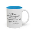 “The Mind Is Its Own Place” Literary Quote Accent Mug — Paradise Lost John Milton (Two-Tone, 11oz/15oz)