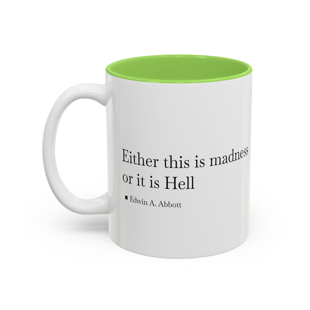 'Flatland' Quote Two-Tone Accent Coffee Mug