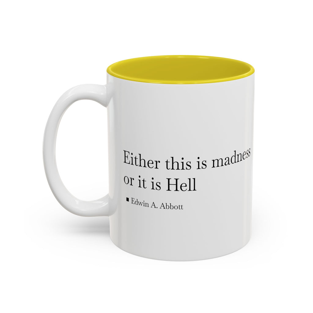 'Flatland' Quote Two-Tone Accent Coffee Mug