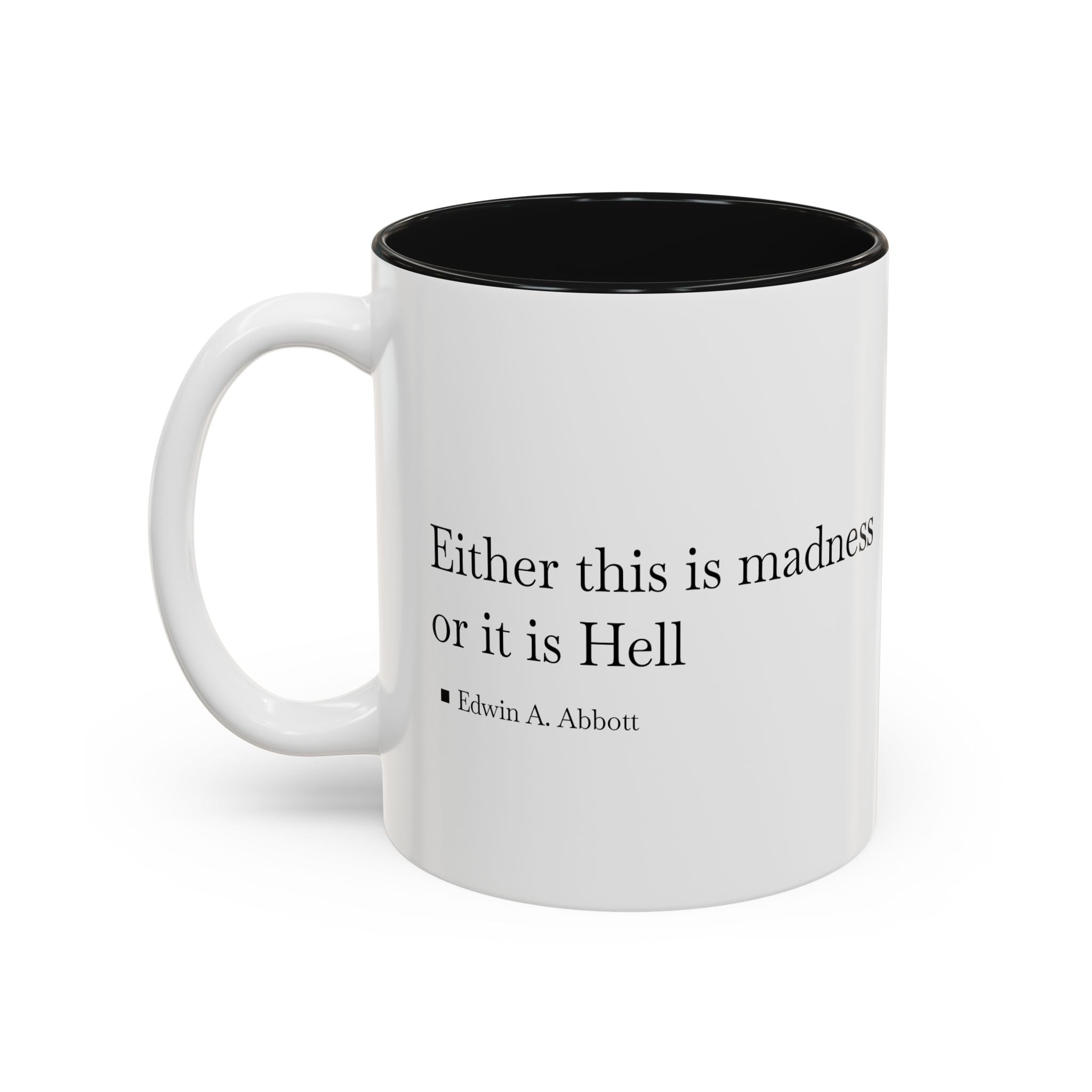 'Flatland' Quote Two-Tone Accent Coffee Mug
