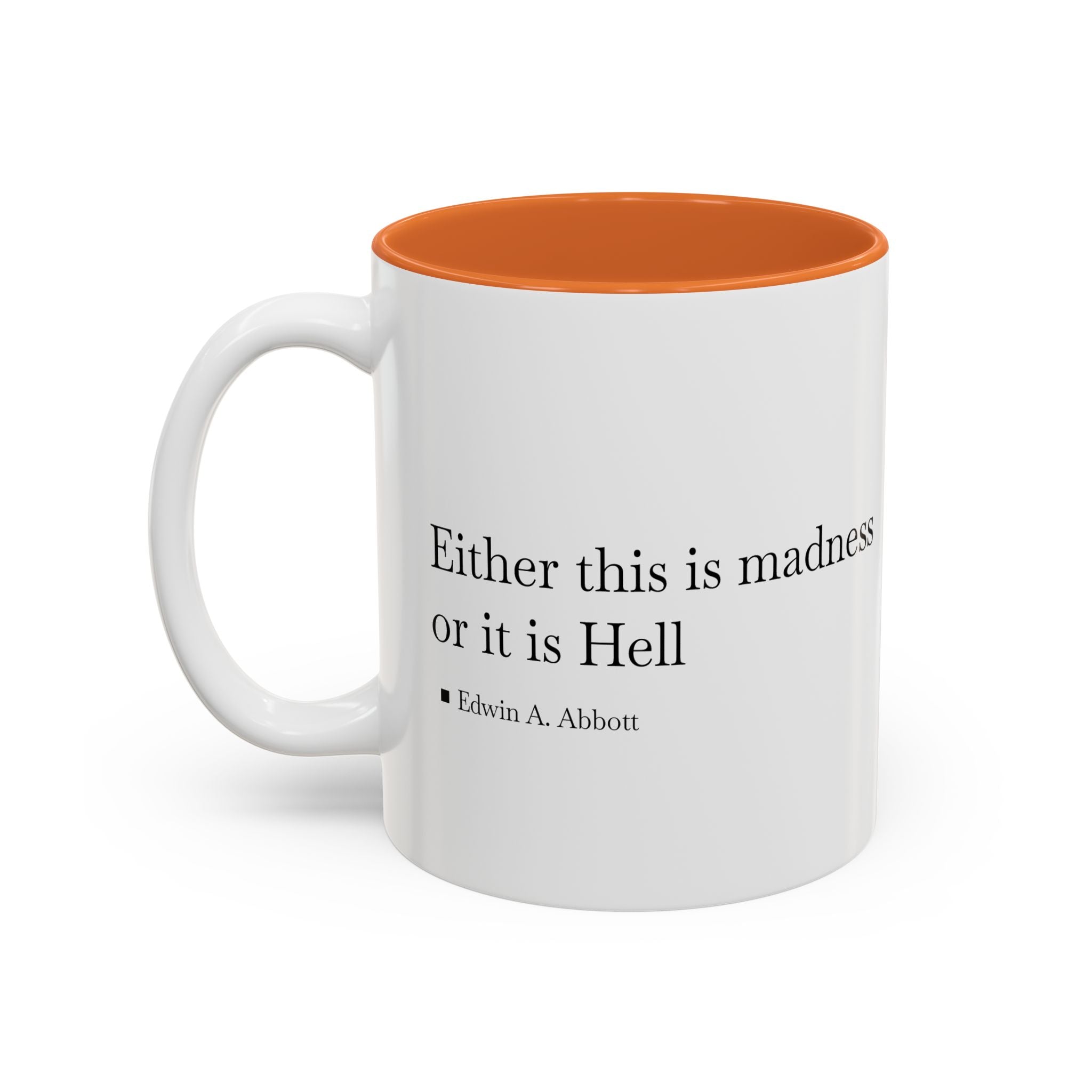 'Flatland' Quote Two-Tone Accent Coffee Mug