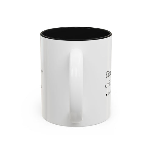 'Flatland' Quote Two-Tone Accent Coffee Mug