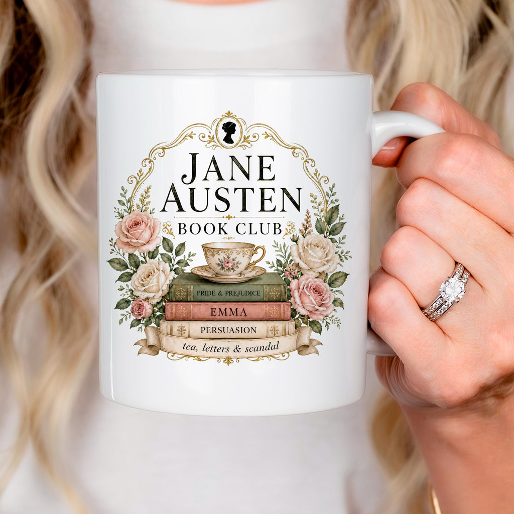 Jane Austen Reader Mug – Unique Literary Gift Mug for Book Lovers