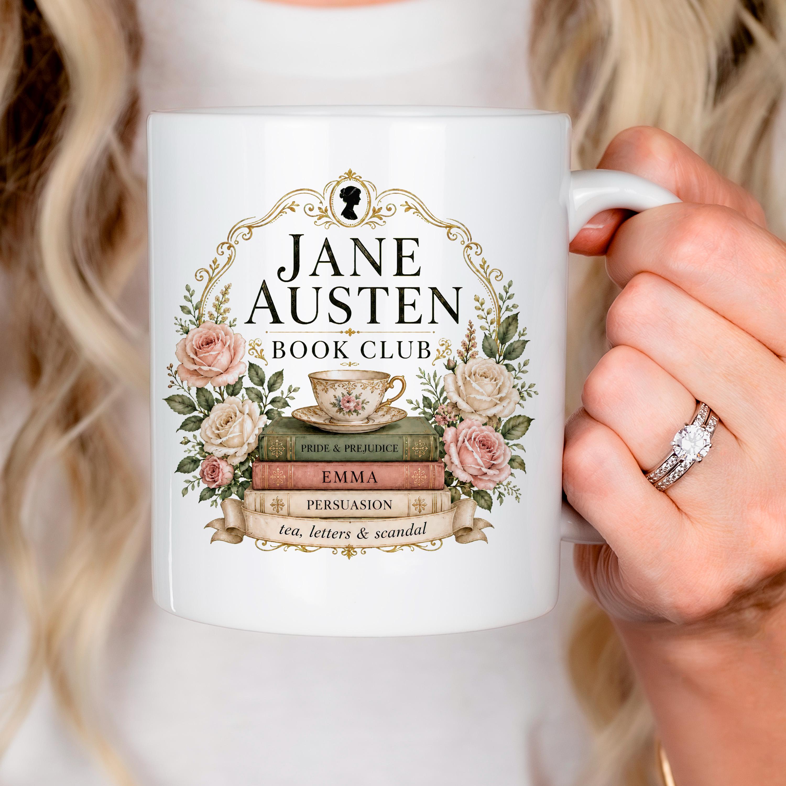 Jane Austen Reader Mug – Unique Literary Gift Mug for Book Lovers