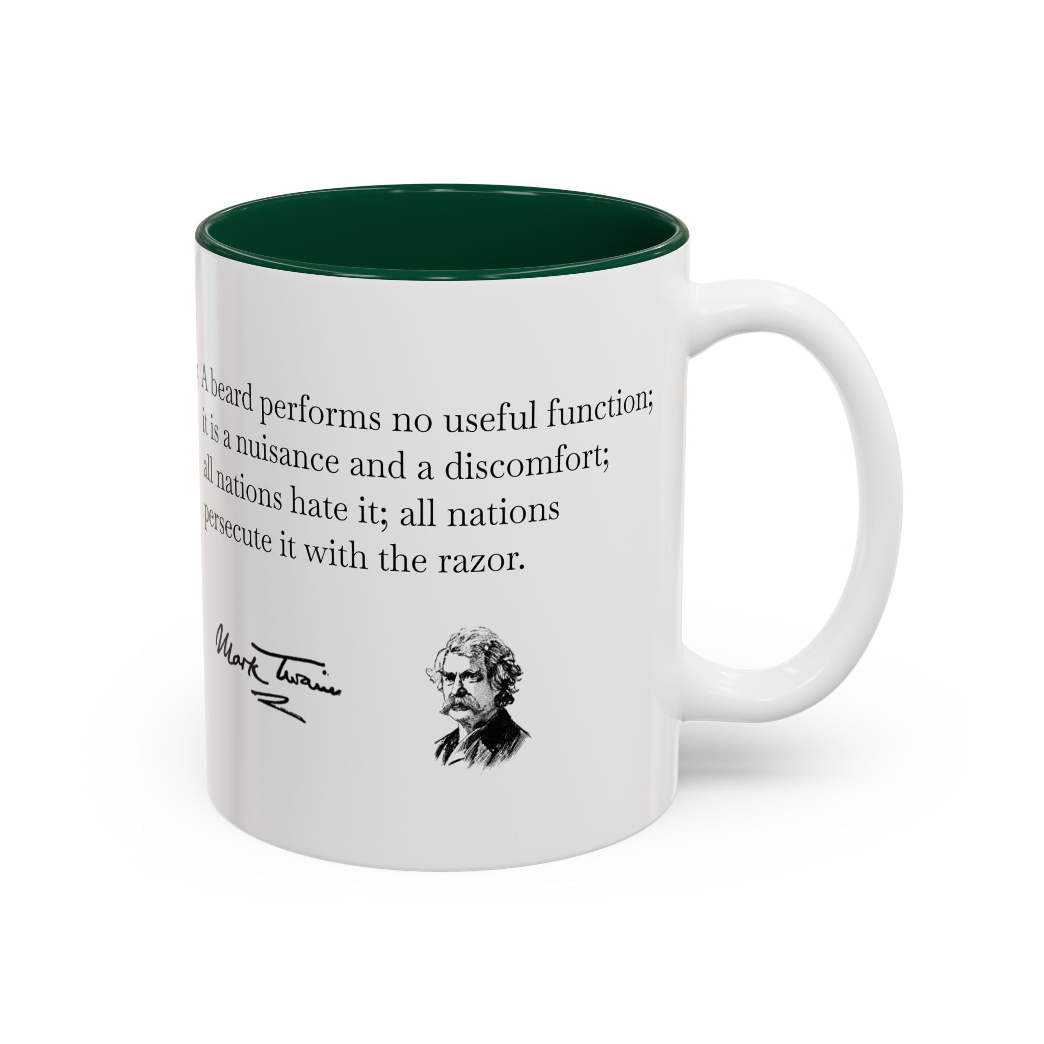 Mark Twain Quote Accent Mug (Two-Tone, 11oz/15oz)
