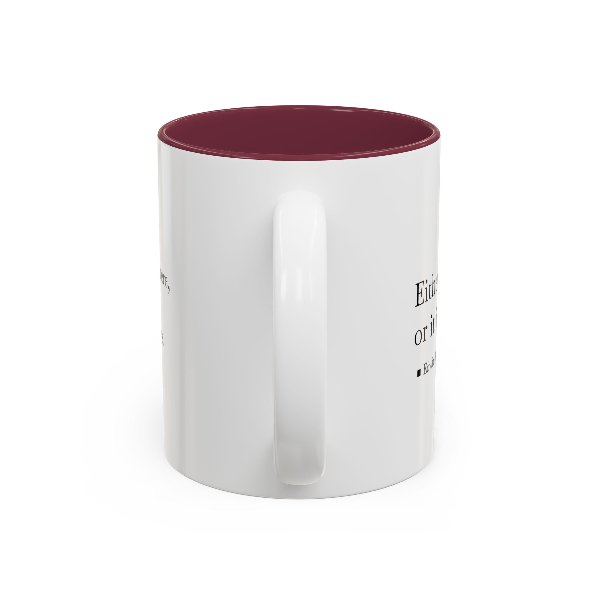 'Flatland' Quote Two-Tone Accent Coffee Mug