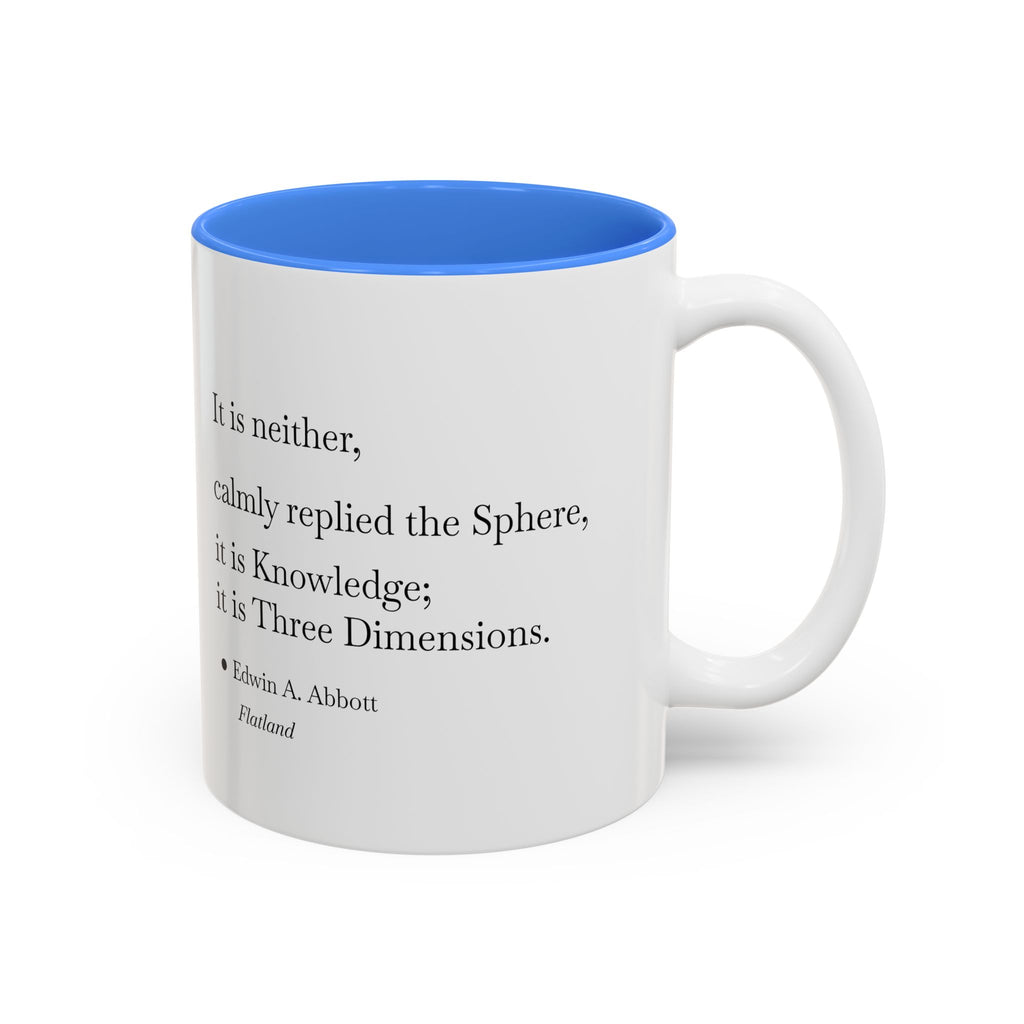 'Flatland' Quote Two-Tone Accent Coffee Mug