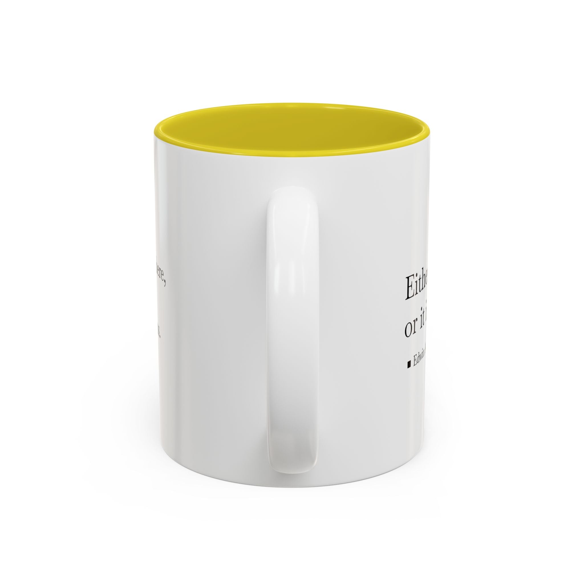 'Flatland' Quote Two-Tone Accent Coffee Mug
