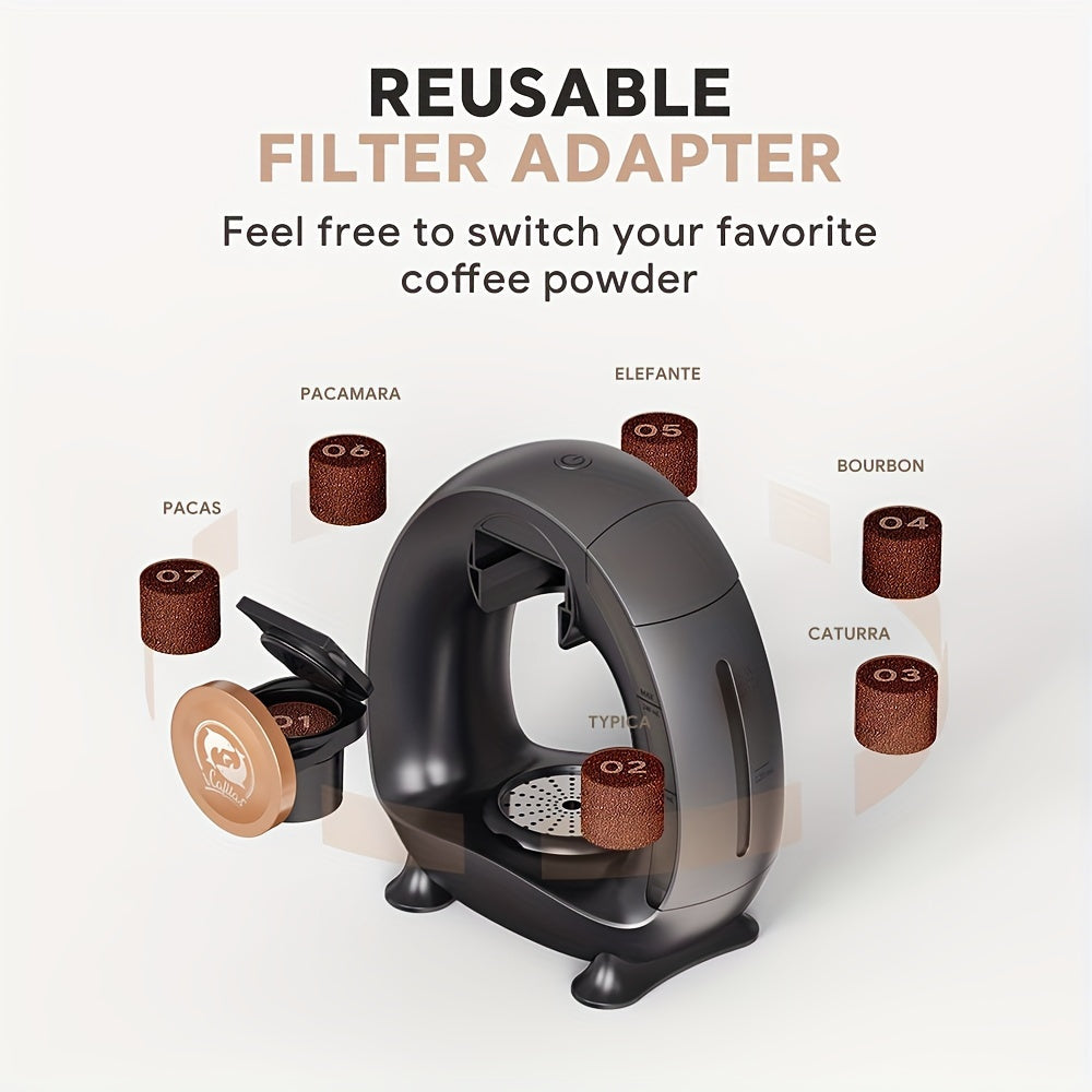 2 in 1 Single Serve Coffee Maker K Cup & Ground Coffee Brewer 4-8 Cup Size