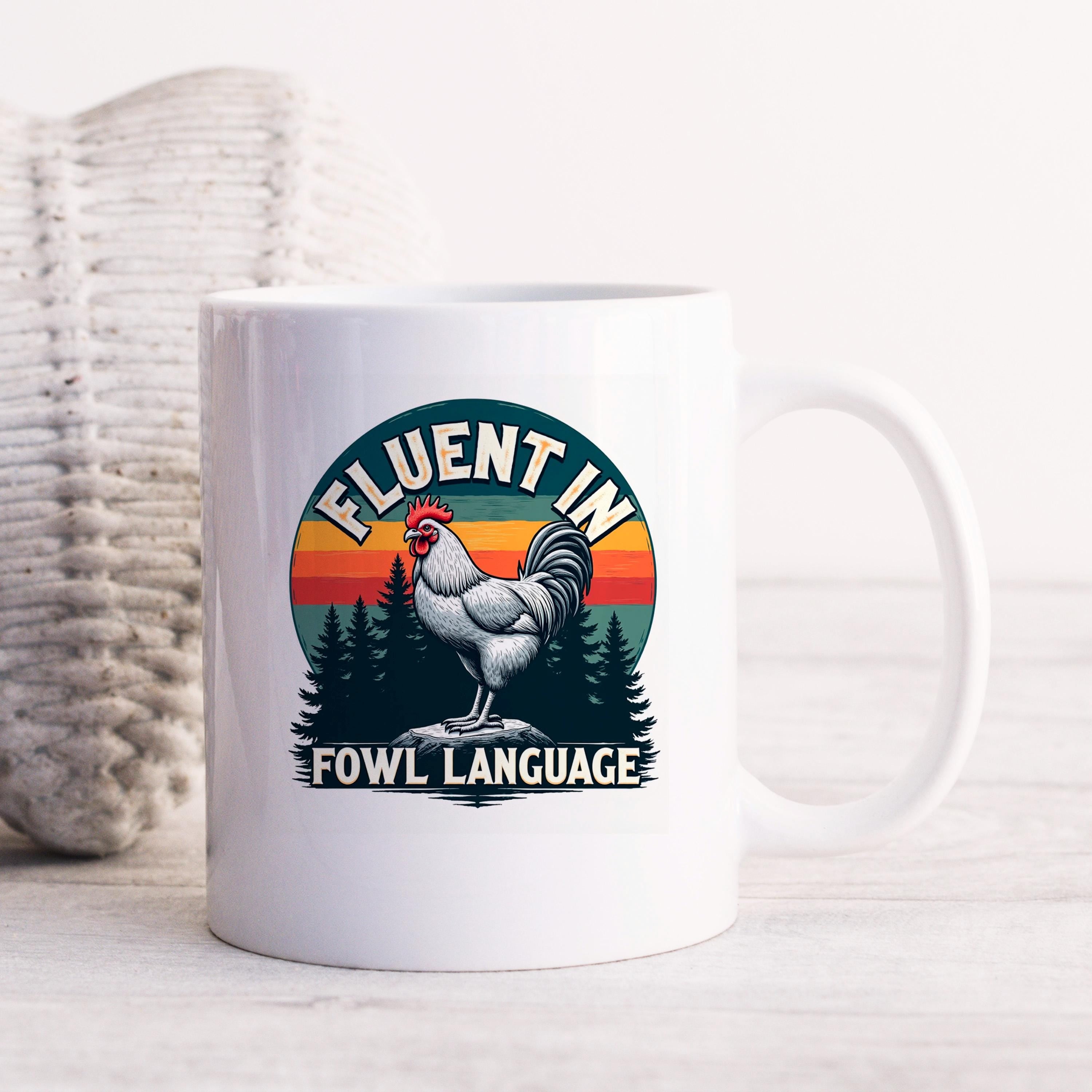 Funny Chicken Coffee Cup - Farm Humor Mug With Rooster Design | Ceramic, Dishwasher Safe