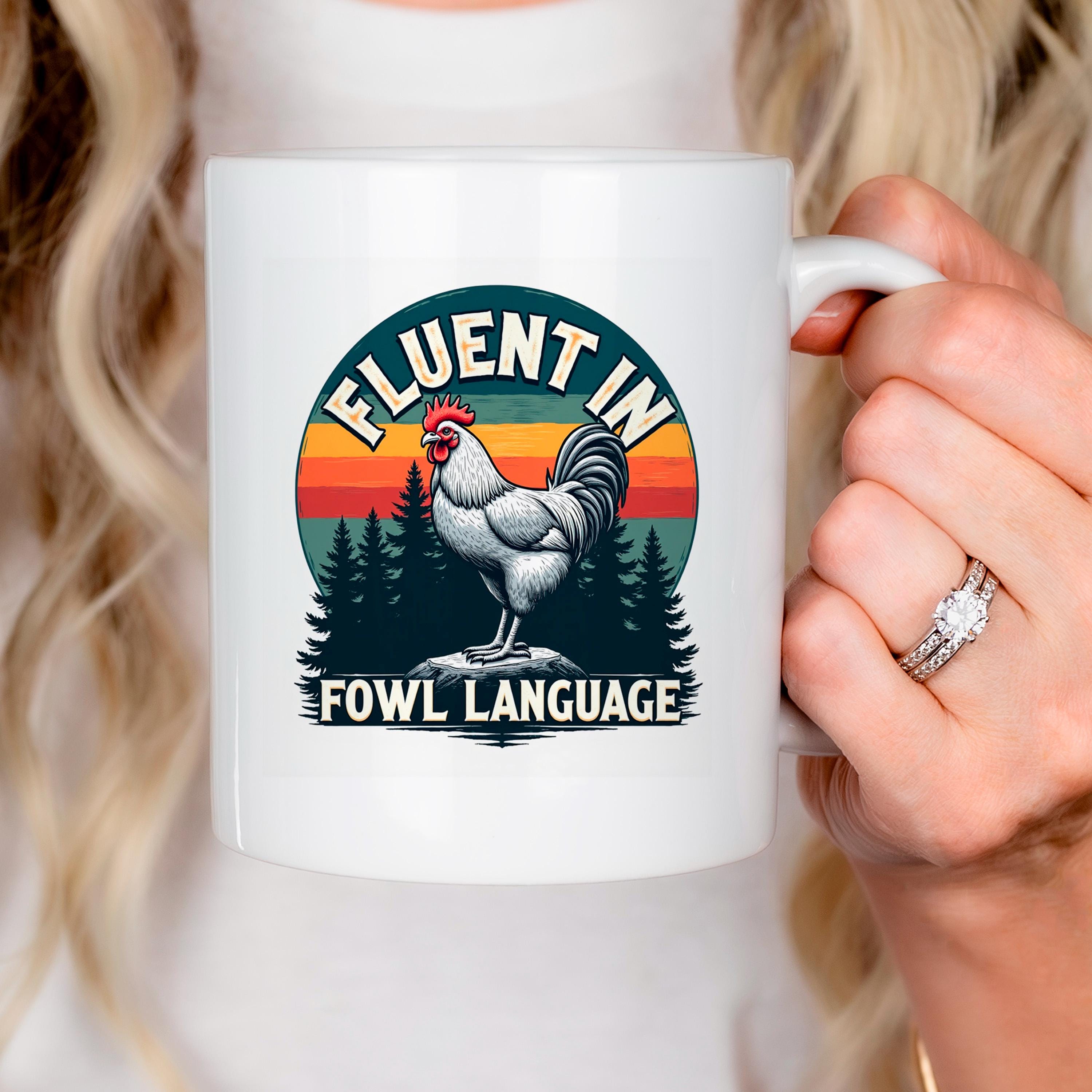 Funny Chicken Coffee Cup - Farm Humor Mug With Rooster Design | Ceramic, Dishwasher Safe